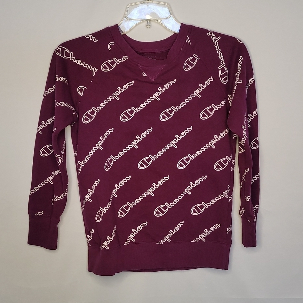 Champion purple signature pullover sweatshirt sz Large youth